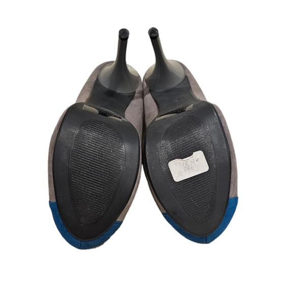 NWT Qupid Gray Velvet Heels - Picture 6 of 6